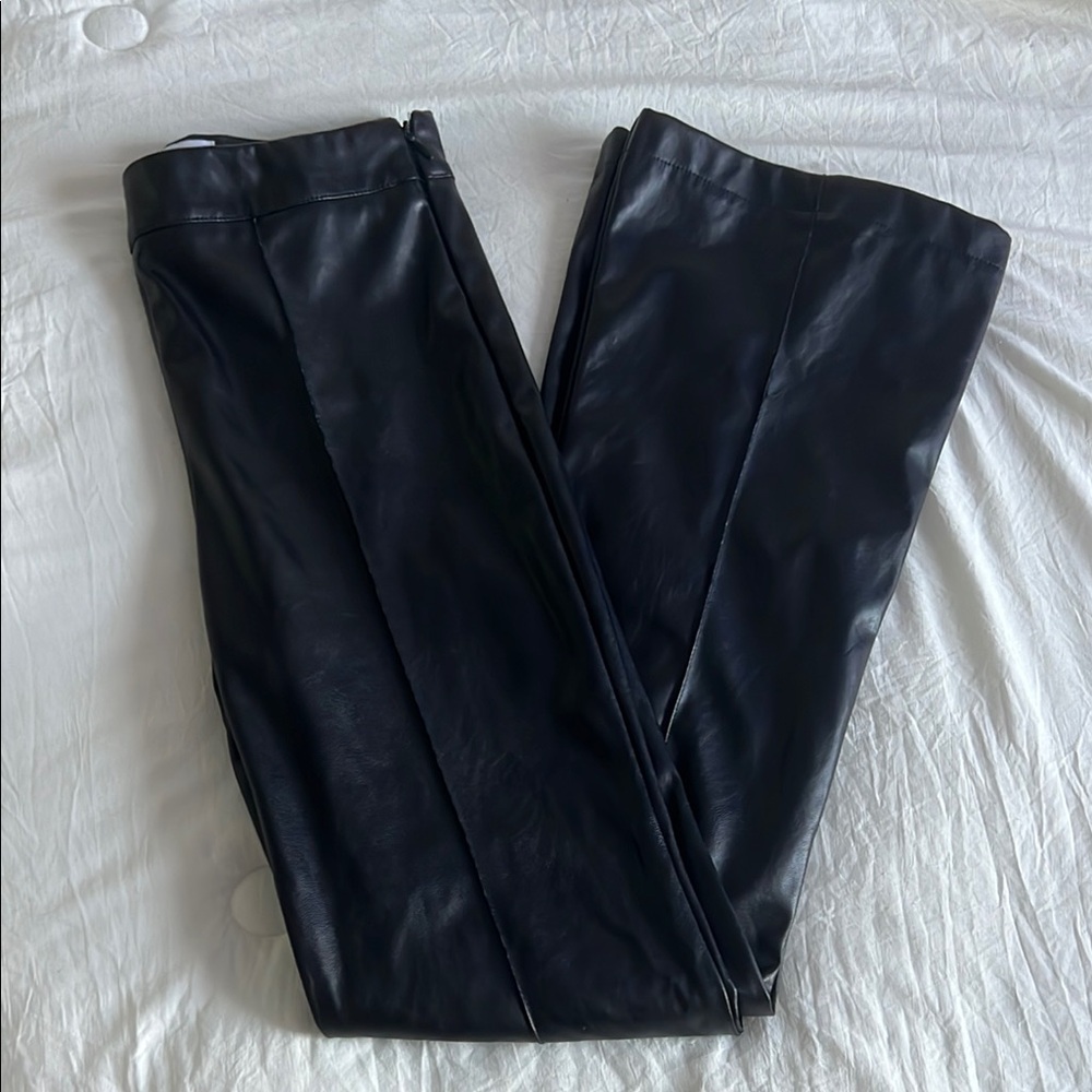 Women's Black Leather Pants